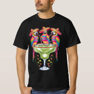 Parrot Cinco De Mayo Funny Drinking Mexican Fiesta T-Shirt