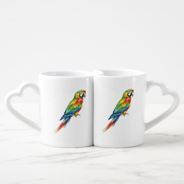 Parrot Coffee Mug Set (Front Nesting)
