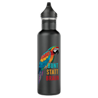 parrot - colorful instead of brown stainless steel water bottle