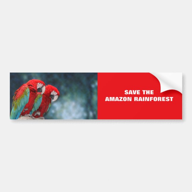 Parrot Couple Bumper Sticker (Front)