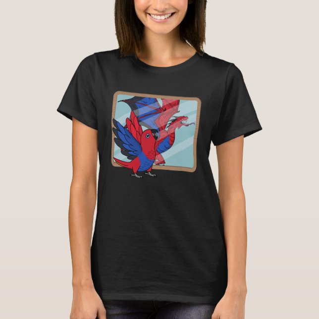 Parrot & Dragon Reflection I Female Eclectus  1 T-Shirt (Front)