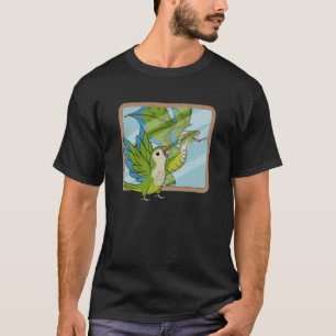 Parrot & Dragon Reflection I Green Monk Parakeet Q T-Shirt
