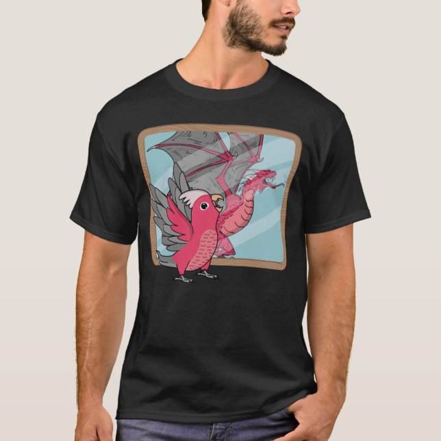 Parrot & Dragon Reflection I Rose breasted Galah C T-Shirt (Front)