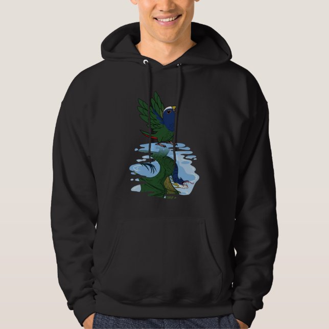Parrot & Dragon Reflection I White capped Pionus Hoodie (Front)