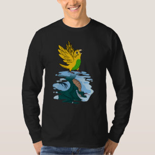 Parrot & Dragon Reflection I Yellow Budgie Budgeri T-Shirt