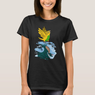 Parrot & Dragon Reflection I Yellow Budgie Budgeri T-Shirt