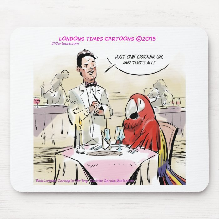 Parrot Fine Dining Funny Mousepads