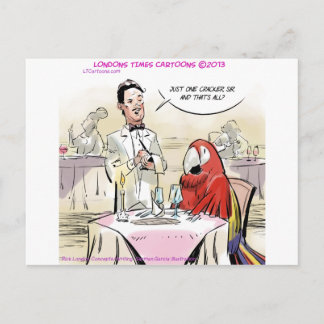 Parrot Fine Dining Funny Postcard