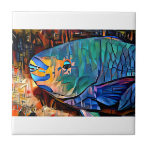 Parrot Fish Ceramic Tile
