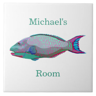 Parrot Fish Kids Room Ceramic Tile
