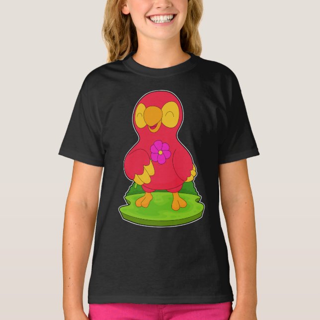 Parrot Flower T-Shirt (Front)