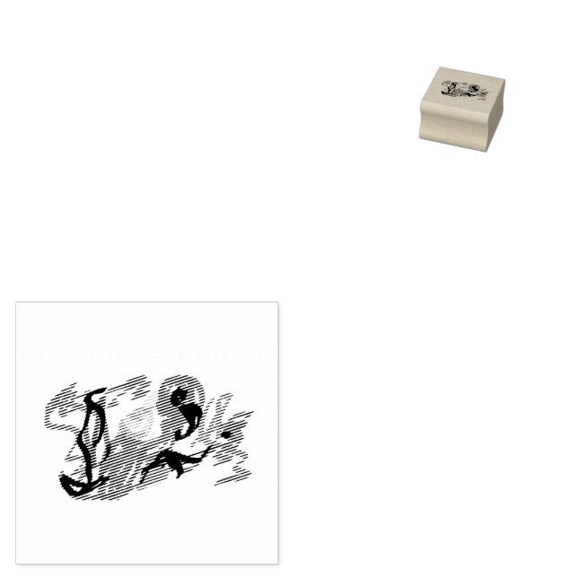 Parrot fun summer  rubber stamp (Stamped)