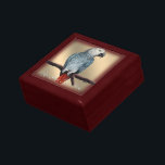 Parrot Gift Box Custom African Grey Jewelry Box<br><div class="desc">Parrot art gift box personalized African Grey parrot keepsake box and parrot art gifts customizable tropical birds art gift box African Grey Parrot wooden box men women kids friends and family African Grey Parrot gift box by artist / designer Kim Hunter see www.kimhunter.ca for many more wildlife art gifts &...</div>