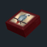 Parrot Gift Box Custom African Grey Jewelry Box<br><div class="desc">Parrot art gift box personalized African Grey parrot keepsake box and parrot art gifts customizable tropical birds art gift box African Grey Parrot wooden box men women kids friends and family African Grey Parrot gift box by artist / designer Kim Hunter see www.kimhunter.ca for many more wildlife art gifts &...</div>