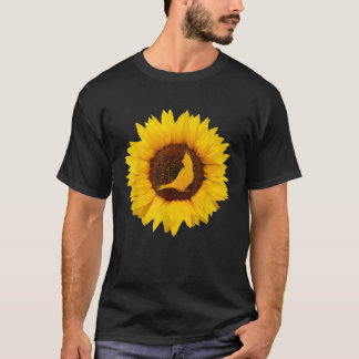Parrot Gift For Women Men Parrakeet Bird Sunflower T-Shirt