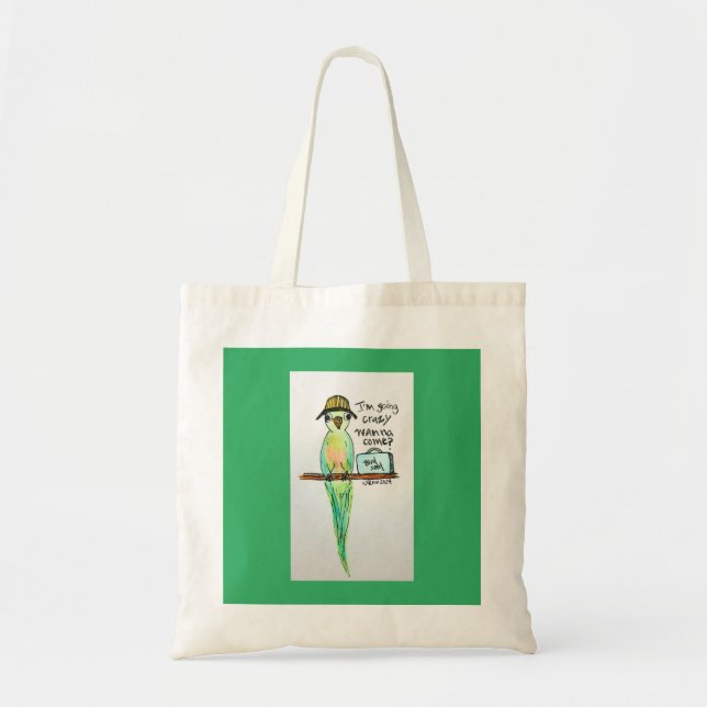 Parrot going crazy tote bag (Front)