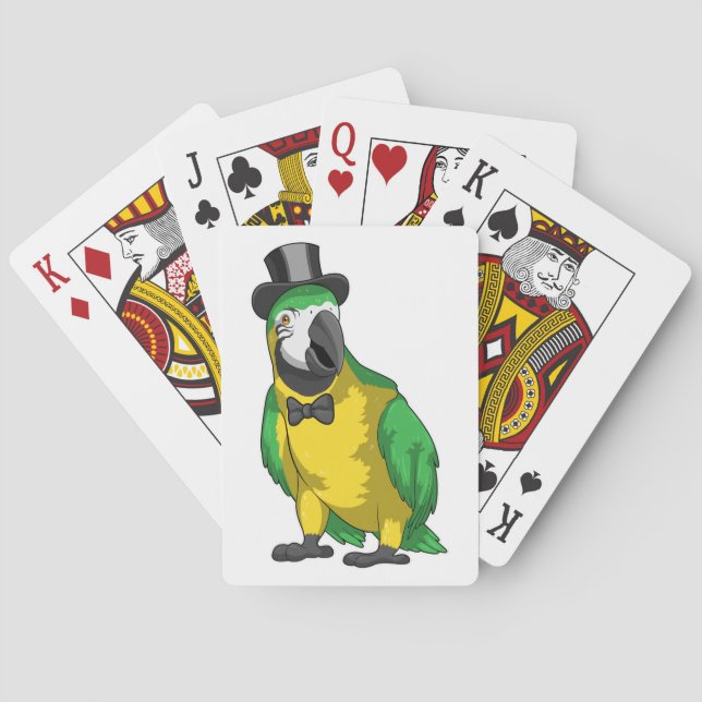 Parrot Groom Cylinder Wedding Poker Cards (Back)