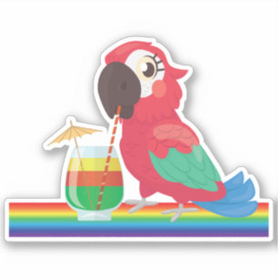 Parrot Head Jimmy Buffett Sticker