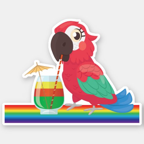 Parrot Head Jimmy Buffett Sticker