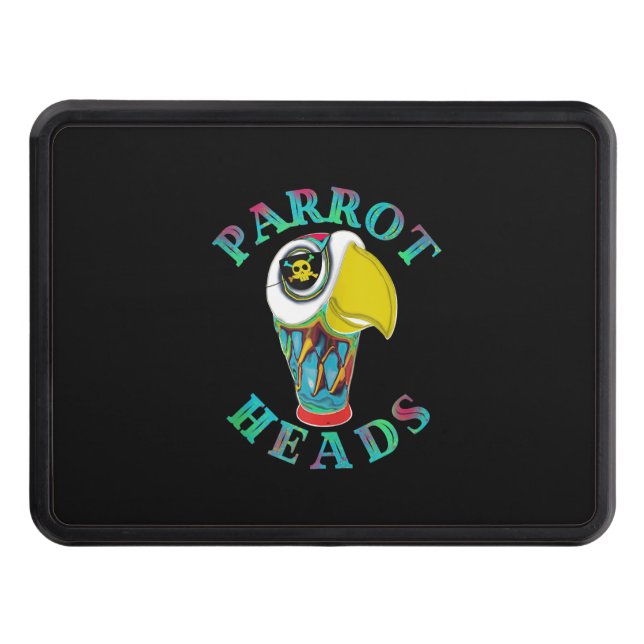 Parrot Heads Fan Fun In  Sun Designs Hitch Cover (Front)