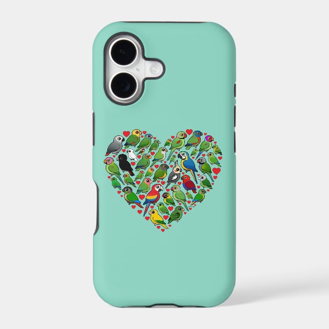 Parrot Heart Iphone Case (Back)