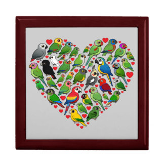 Parrot Heart Keepsake Box