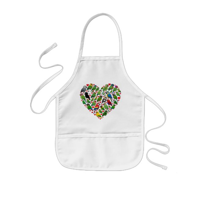 Parrot Heart Kids' Apron (Front)