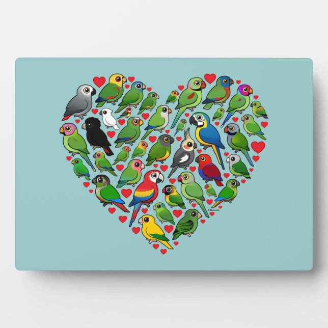 Parrot Heart Plaque (Front)