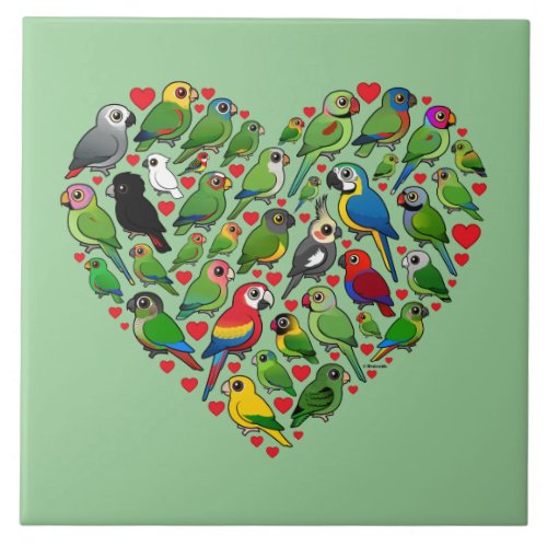 Parrot Heart Tile