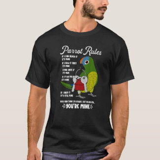 Parrot House Rules It's Mine I Peach-fronted Conur T-Shirt