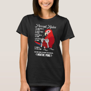 Parrot House Rules It's Mine I Scarlet Macaw Premi T-Shirt