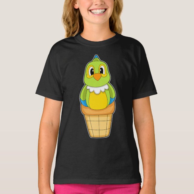 Parrot Ice cream cone T-Shirt (Front)