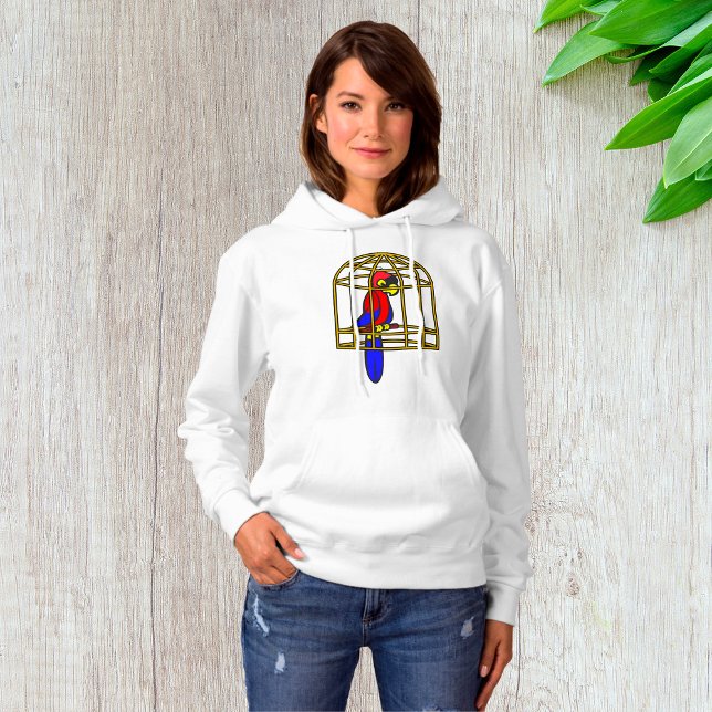 Parrot In A Cage Womens Hoodie (Creator Uploaded)