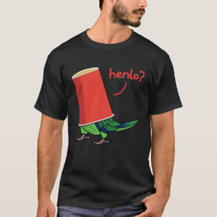 Parrot In A Cup  Henlo I Fischers Lovebird T-Shirt