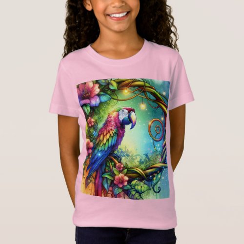 Parrot in a Vibrant Jungle T_Shirt
