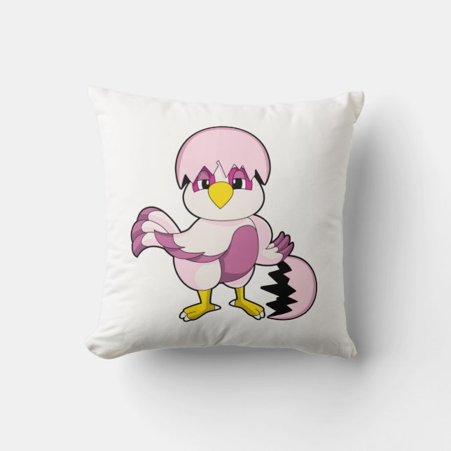 Parrot in Egg with Eggshell.PNG Throw Pillow (Front)
