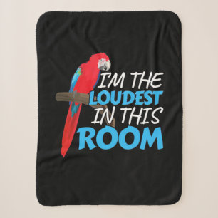 Parrot Is The Loudest In This Room Sherpa Blanket