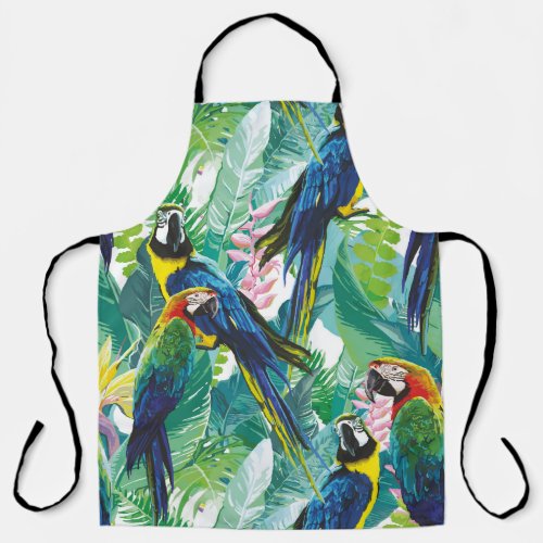 Parrot Jungle Bird Pretty Apron