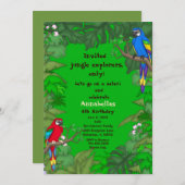 Parrot Jungle Birthday Invitation (Front/Back)