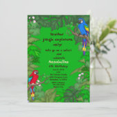 Parrot Jungle Birthday Invitation (Standing Front)