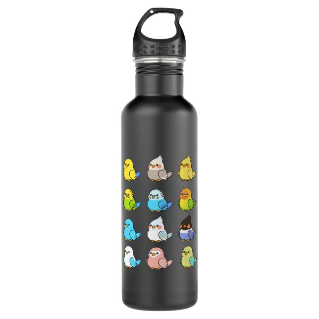 Parrot Kids Bird Pet Stainless Steel Water Bottle (Front)