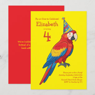 Parrot Kids Birthday Party Invitation