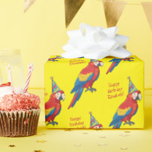 Parrot Kids Birthday Party Wrapping Paper