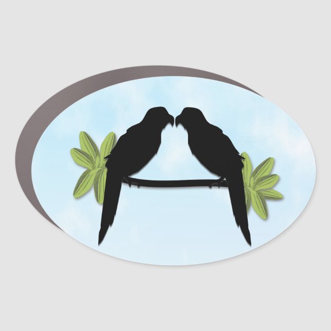 Parrot Love Car Magnet (Front)
