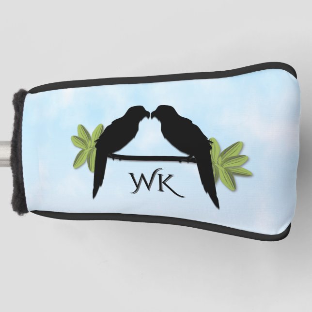 Parrot Love Monogram Golf Head Cover (Front)