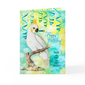 Parrot Lover Birthday with Cockatoo Card