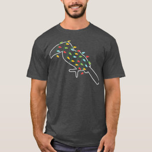Parrot Lover Christmas Tree Light Pajama Xmas Gift T-Shirt