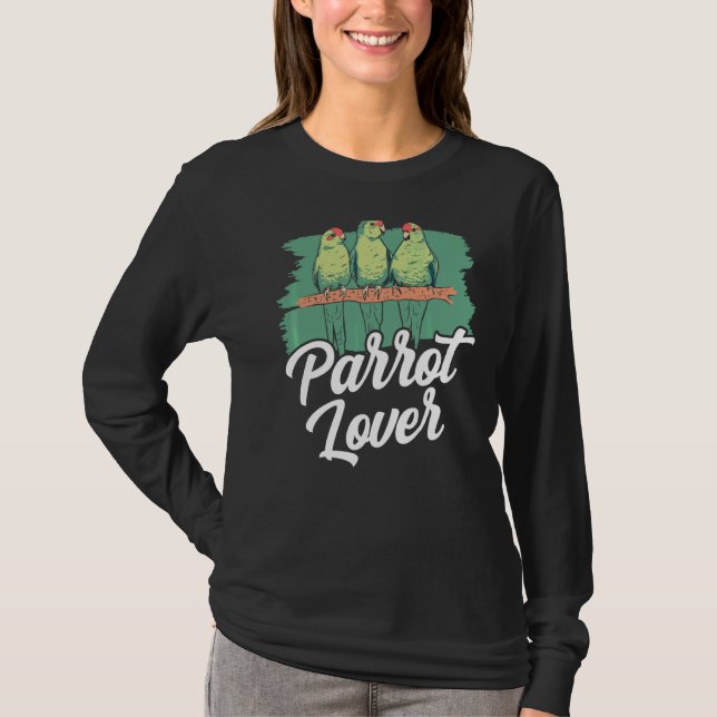 Parrot Lover Cute Parrots Pet Animal T-Shirt (Front)