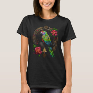 Parrot Mandala Flowers Animal Bird Parrot T-Shirt