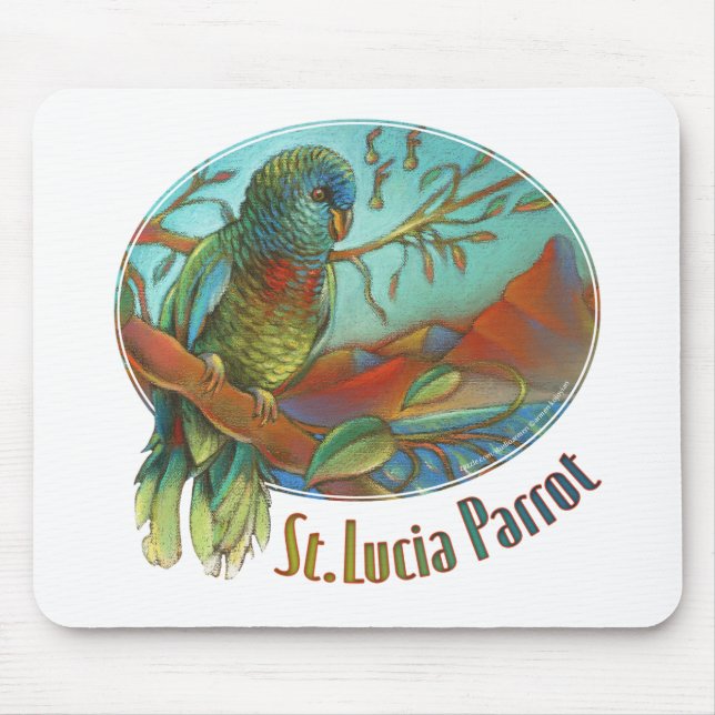 Parrot of St Lucia Mouse Pad (Front)